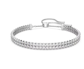 Swar*vski - Matrix Tennis bracelet - White - 5678252 / 5221397