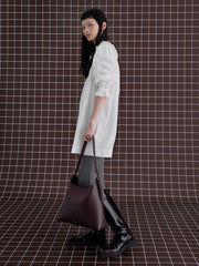 Charles & Ke*th - Hertha Trapeze Slouchy Hobo Bag - Burgundy