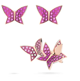 Swar*vski - Idyllia Lilia stud earrings Butterfly, Pink, Rose gold-tone plated - 5636428 / 5378694