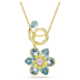 Swar*vski - Idyllia pendant Mixed cuts, Flower, Blue, Gold-tone plated - 5709029 / 5721326