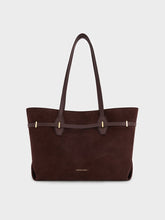 Charles & Ke*th - Arlet Double-Handle Belted Tote Bag - Espresso Brown