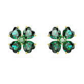 Swar*vski - Idyllia stud earrings Clover, Green - 5666236