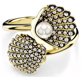 Swar*vski - Idyllia open ring Crystal pearl, Shell, White, Gold-tone plated - 5683951