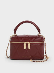 Charles & Ke*th - Arwen Quilted Vanity Bag - Burgundy
