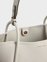 Charles & Ke*th - Lyla Tubular Slouchy Tote Bag - Cream