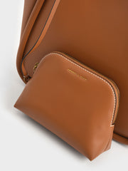 Charles & Ke*th - Tubular Slouchy Tote Bag - Cognac