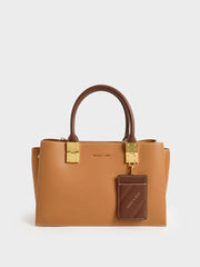 Charles & Ke*th - Large Double Handle Handbag - Olive