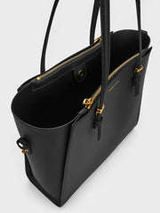 Charles & Ke*th -  Sansa Tote Bag - Black/plum