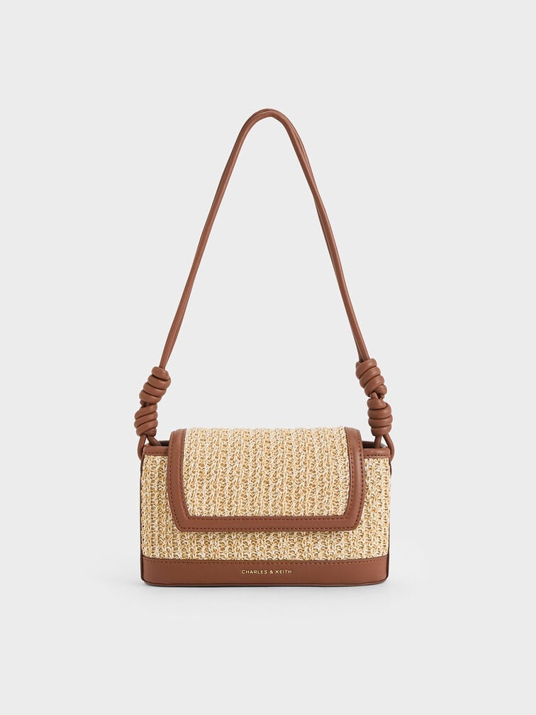 Charles & Ke*th -  Sabine Raffia Knotted-Strap Bag - Multi