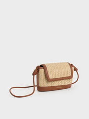 Charles & Ke*th -  Sabine Raffia Knotted-Strap Bag - Multi