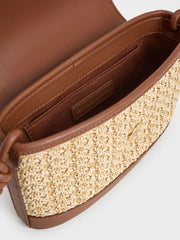 Charles & Ke*th -  Sabine Raffia Knotted-Strap Bag - Multi