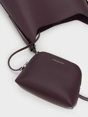 Charles & Ke*th - Hertha Trapeze Slouchy Hobo Bag - Burgundy