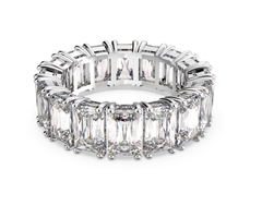 Swar*vski - Matrix Vittore ring Rectangular cut, White, Rhodium plated - 5562129 / 5572689 / 5562129 / 5572686