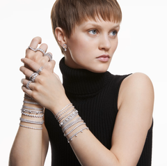 Swar*vski - Matrix Vittore ring Rectangular cut, White, Rhodium plated - 5562129 / 5572689 / 5562129 / 5572686