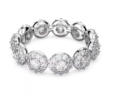 Swar*vski - Una Angelic ring Round cut, White, Rhodium plated - 5642607 / 5642609