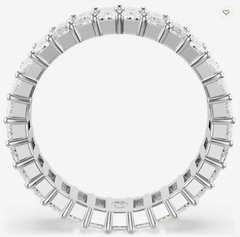 Swar*vski - Cristallo ring Baguette cut, White, Silver-tone finish - 5693407 / 5693410
