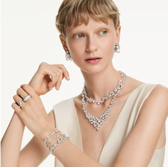 Swar*vski - Constella necklace Round cut, White, Rhodium plated - 5722472