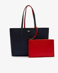 Lacost* - Anna Reversible Tote with Pouch - Black/Red