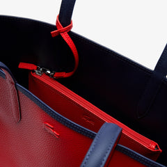 Lacost* - Anna Reversible Tote with Pouch - Black/Red