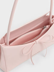 Charles & Ke*th -  Hazel Bow Panelled Shoulder Bag - Soft Pink