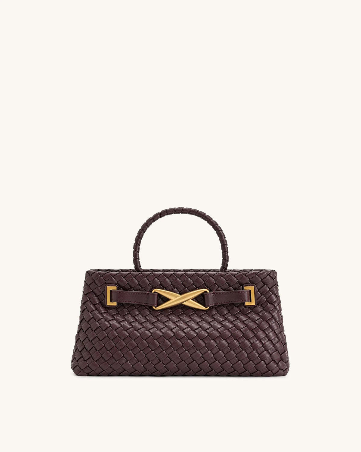 J* PE* - Elora Woven Tote Bag - Deep Burgundy