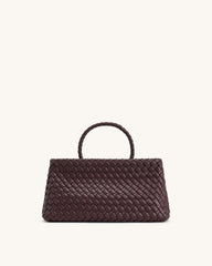 J* PE* - Elora Woven Tote Bag - Deep Burgundy