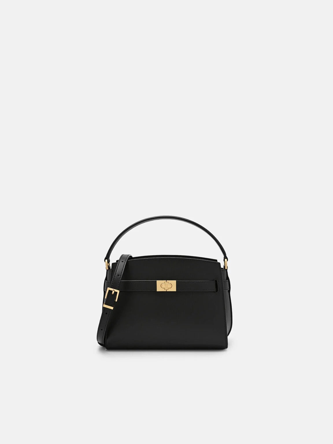 PEDR*  Belted Canvas Handbag - Black