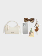 Charles & Ke*th - Hazel Bow Top Handle Bag - Cream