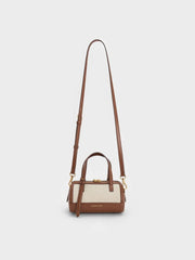 Charles & Ke*th - Enola Canvas Bowling Bag - Chocolate