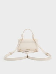 Charles & Ke*th - Sammie Knotted-Handle Convertible Backpack - Cream