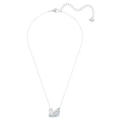 Swar*vski - Swan necklace Dancing swan, White, Rhodium plated