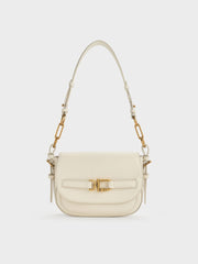 Charles & Ke*th - Gwynne Metallic-Accent Crossbody Bag - Cream