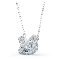 Swar*vski - Swan necklace Dancing swan, White, Rhodium plated