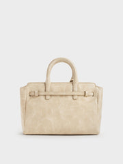 Charles & Ke*th -  Mini Delfina Belted Tote Bag - Sand