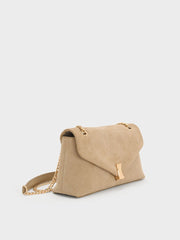 Charles & Ke*th - Lilibet Chain-Strap Bag - Nutmeg Beige