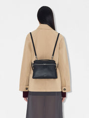 PEDR*  Alyssa Leather Backpack - Black