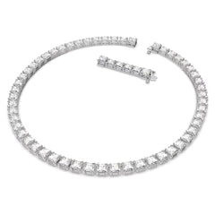 Swar*vski -Matrix Tennis necklace Square cut, White, Rhodium plated - 55599153