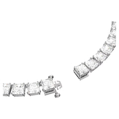 Swar*vski -Matrix Tennis necklace Square cut, White, Rhodium plated - 55599153