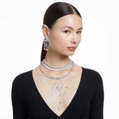Swar*vski -Matrix Tennis necklace Square cut, White, Rhodium plated - 55599153