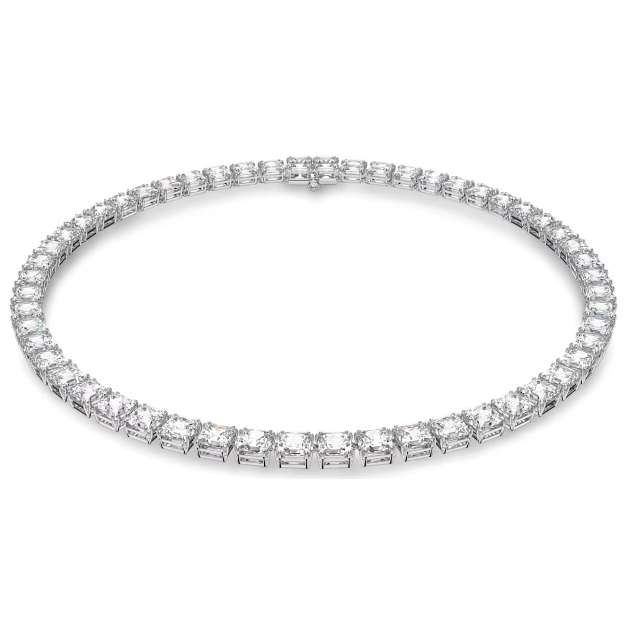 Swar*vski -Matrix Tennis necklace Square cut, White, Rhodium plated - 55599153