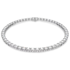 Swar*vski -Matrix Tennis necklace Square cut, White, Rhodium plated - 55599153